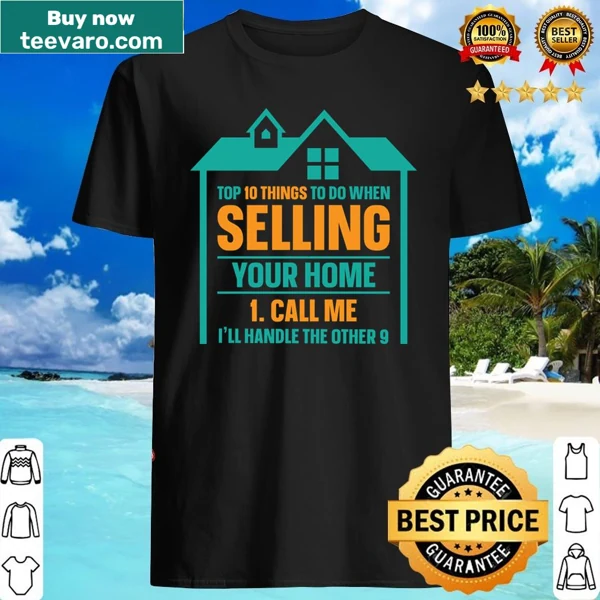 Informative realtor shirt with tips for selling houses, ideal for professionals.
