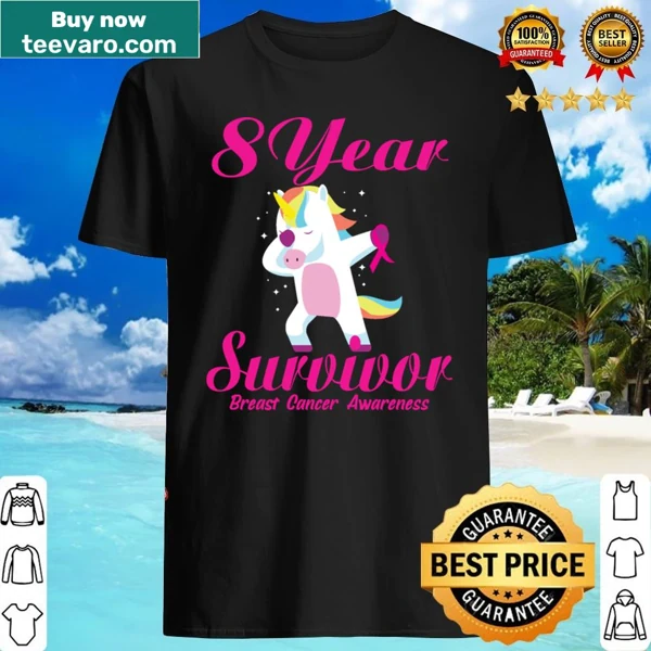 Unicorn design on a breast cancer awareness shirt for kids