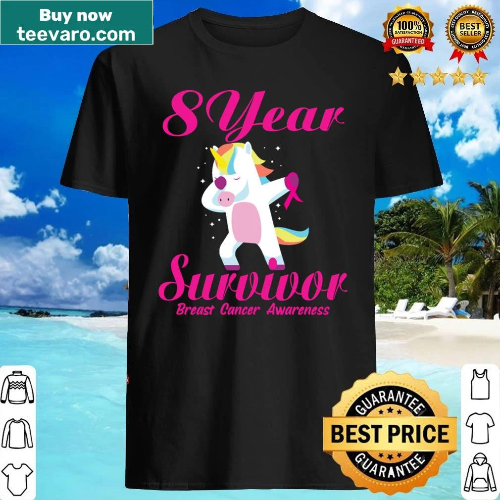 Unicorn design on a breast cancer awareness shirt for kids