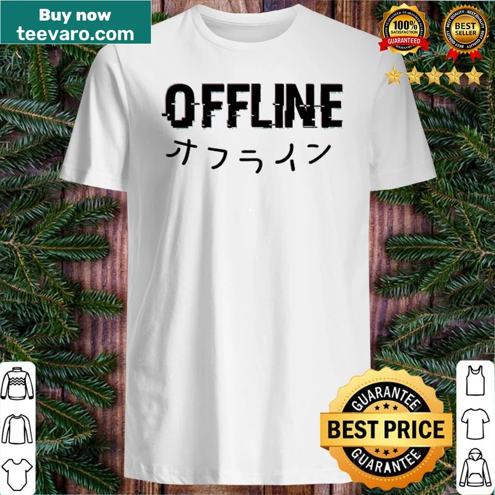 Minimalist shirt featuring Japanese text in a sleek design.
