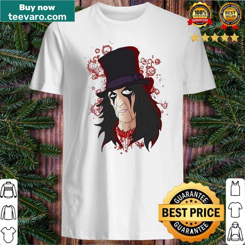 Funny shirt honoring Alice Cooper with playful typography.