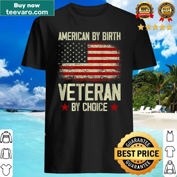 Veteran shirt featuring American flag and proud text