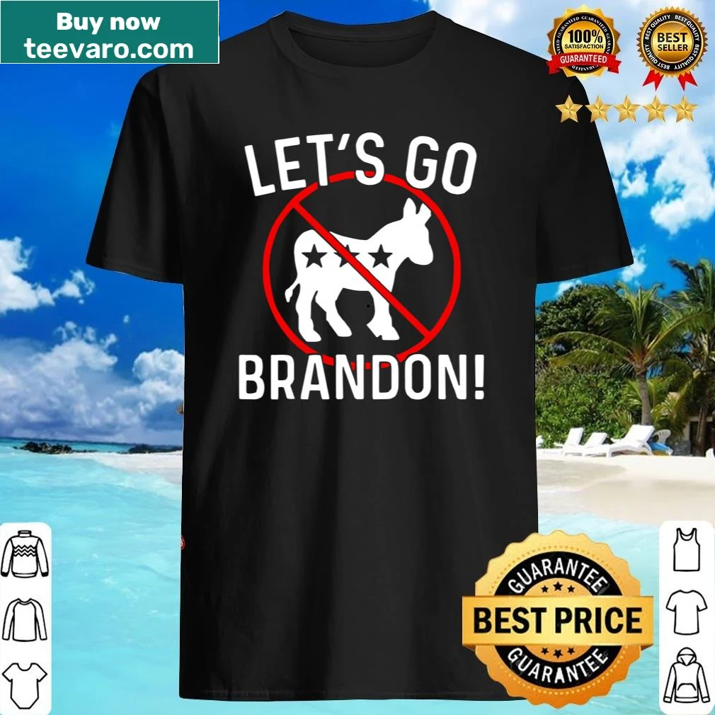 Typography graphic t-shirt with 'Let's Go Brandon' slogan