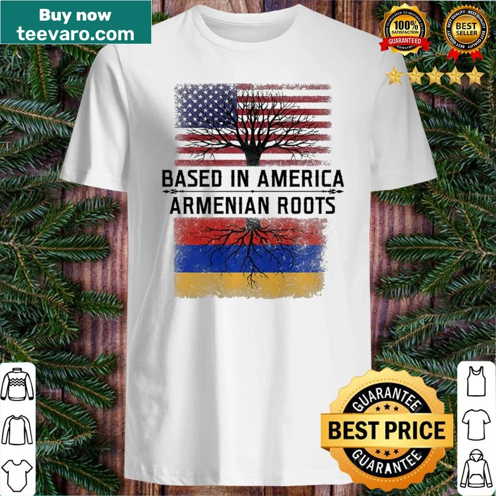 Shirt featuring the Armenian flag design