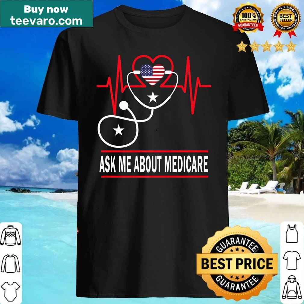 Professional Medicare insurance agent T-shirt with typographic design