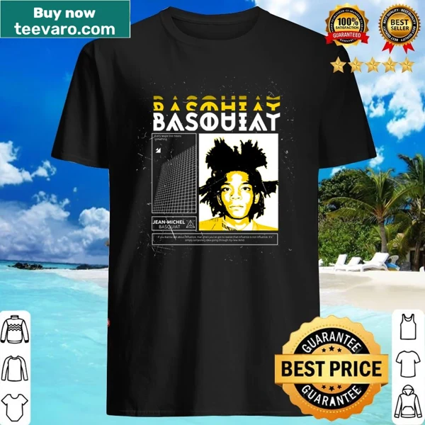 Streetwear shirt featuring bold typography inspired by Basquiat