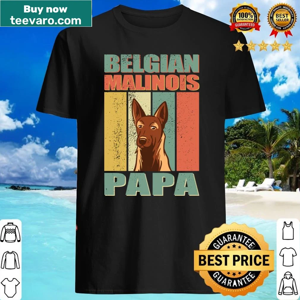 Illustration of a Belgian Malinois with text for proud owners