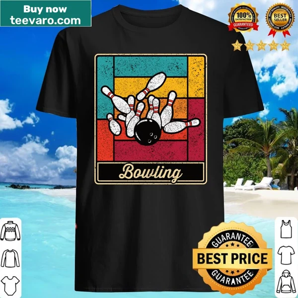 Vintage bowling game strike graphic shirt