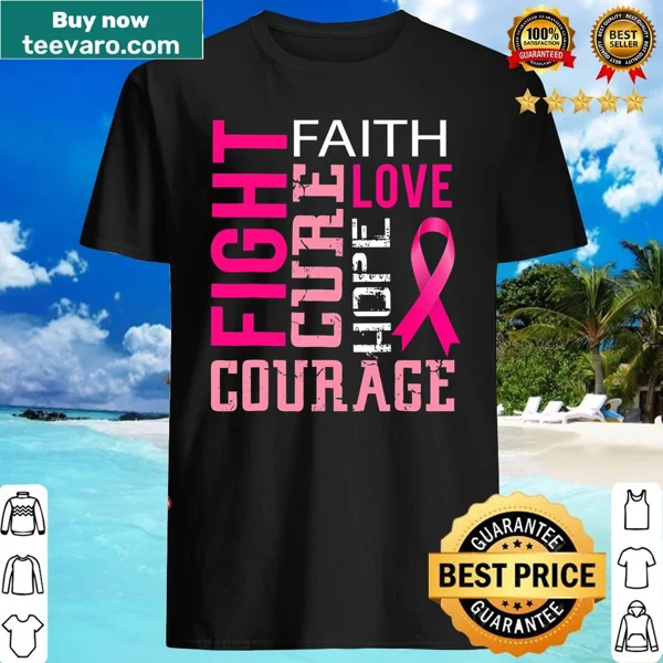 Inspirational faith-themed breast cancer awareness shirt
