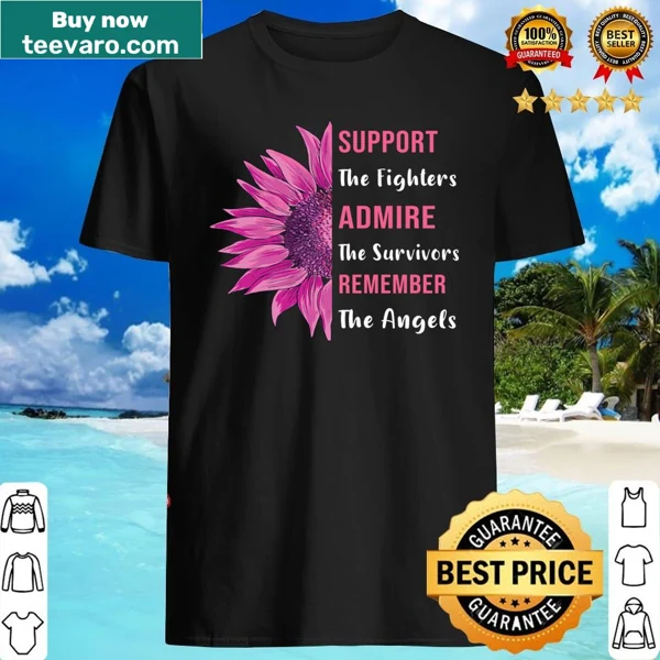 Supportive shirt with breast cancer awareness message