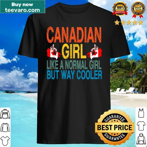 Women's long sleeve shirt featuring the Canadian flag graphic