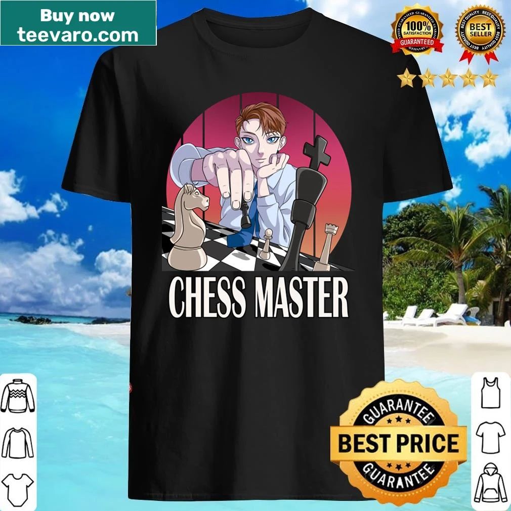 Graphic T-shirt for chess players with a clever chess design