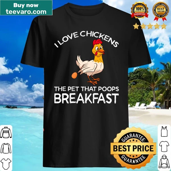 Funny long sleeve shirt with cartoon chicken design about breakfast