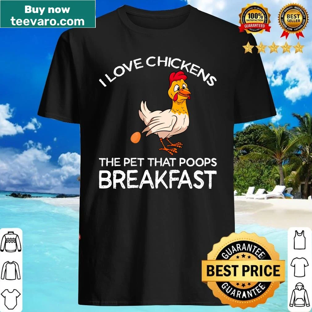 Funny long sleeve shirt with cartoon chicken design about breakfast