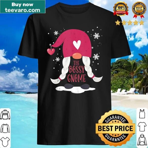 Christmas tank top featuring a whimsical bossy gnome design