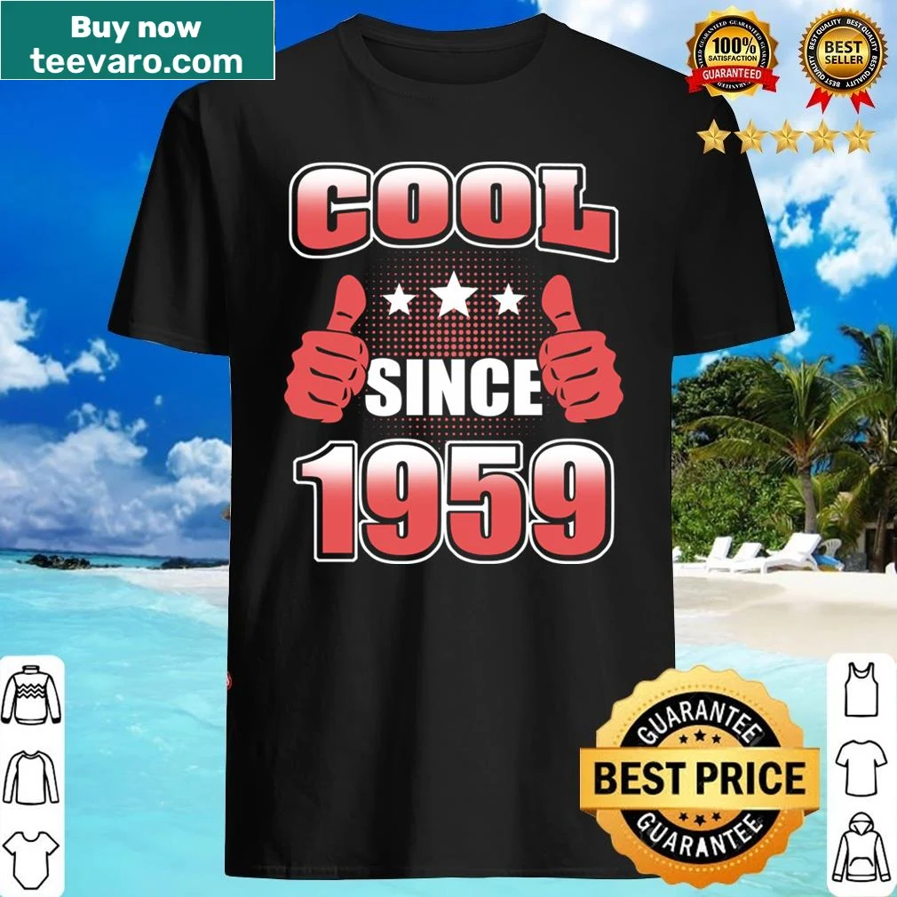 Minimalist shirt with text Cool Since 1959