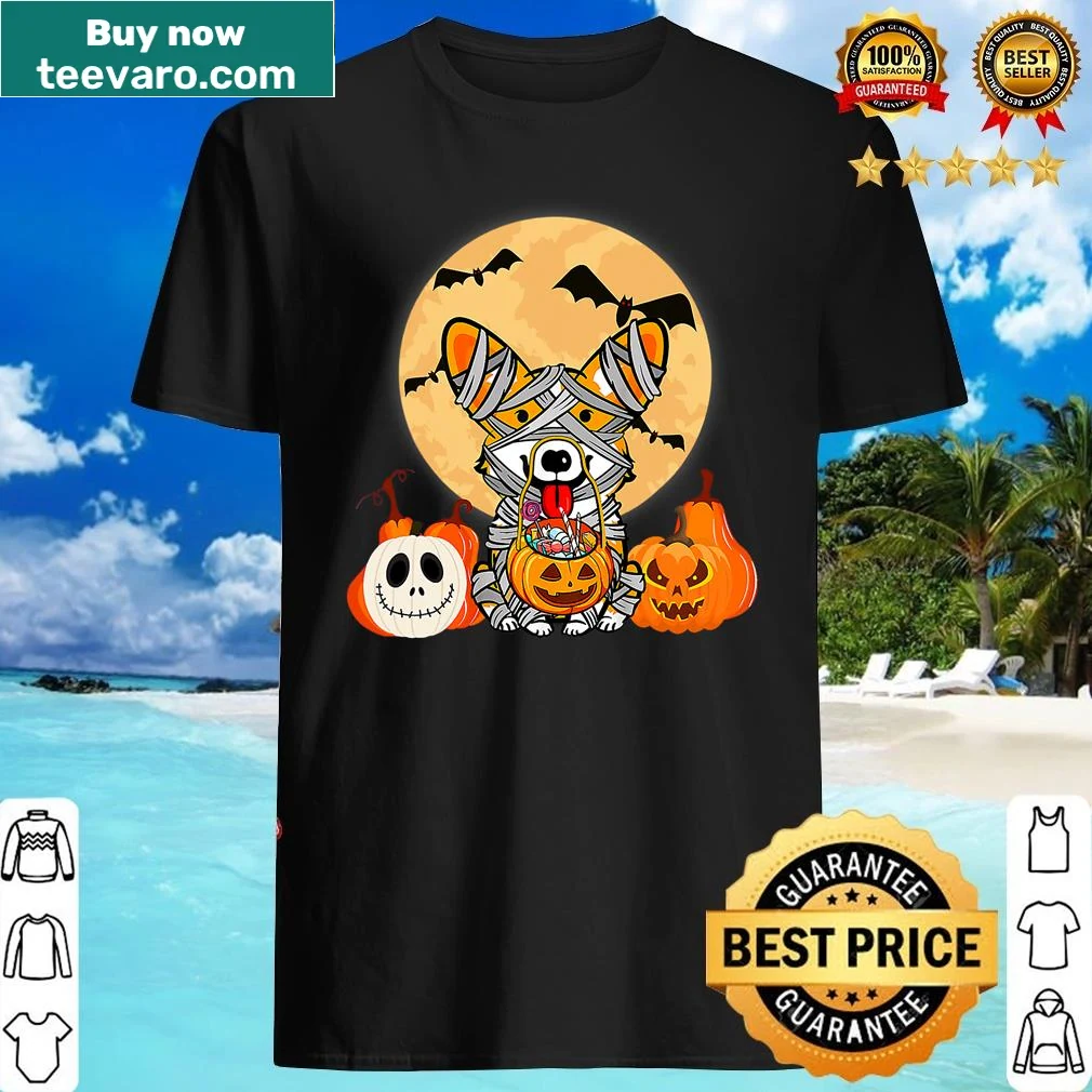 Cute Corgi mummy illustration for Halloween lovers