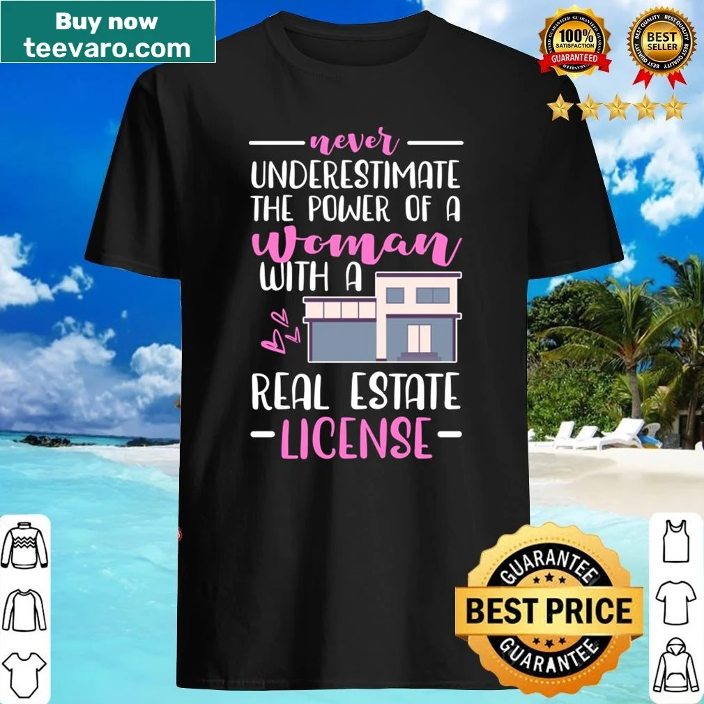Stylish text design for women real estate agents on a T-shirt