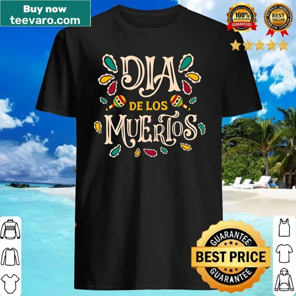 Shirt celebrating Day of the Dead with symbolic illustrations