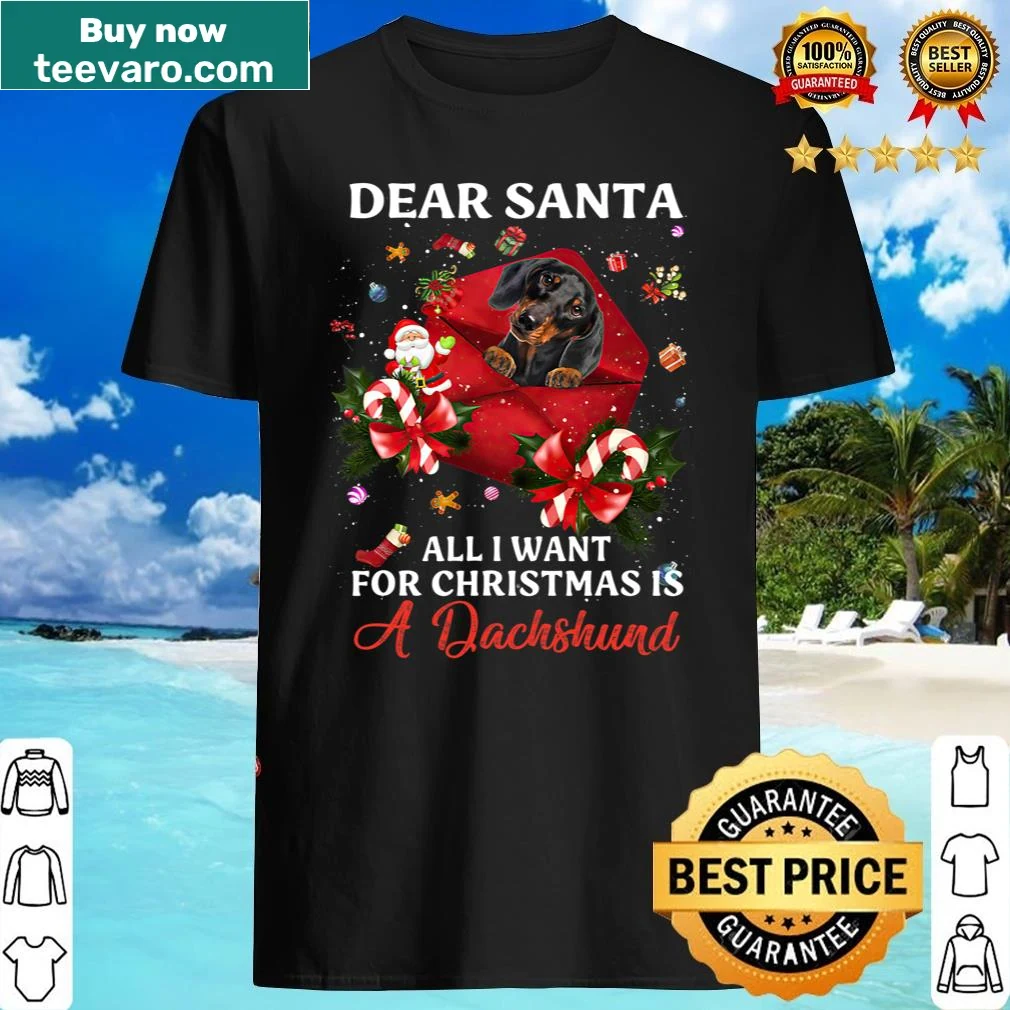 Dachshund Christmas shirt with heartfelt design