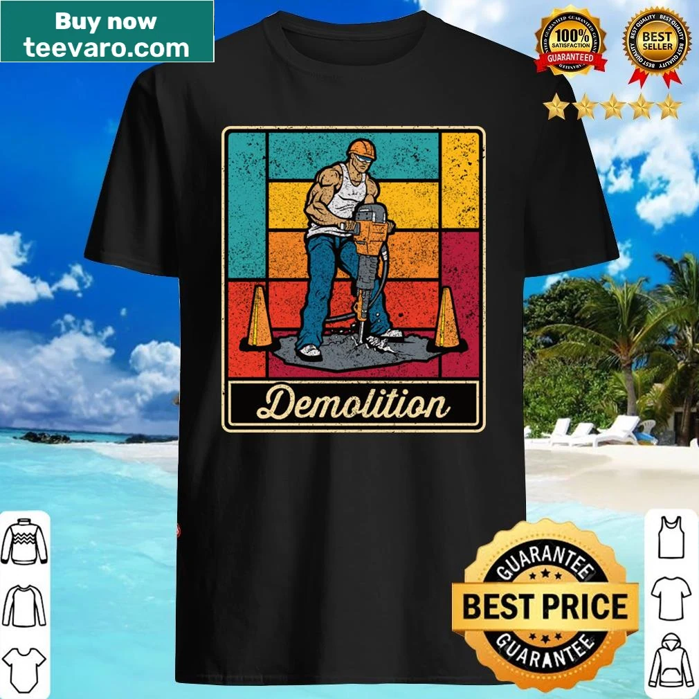 Bold graphic shirt for demolition and construction workers