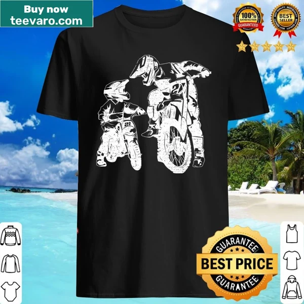 Dirt bike illustration for a dad motocross shirt