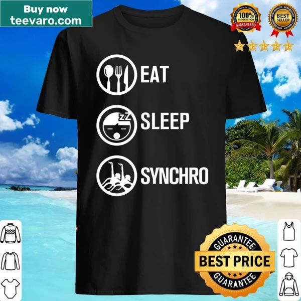 Shirt with 'Eat Sleep Syncro' phrase in bold lettering