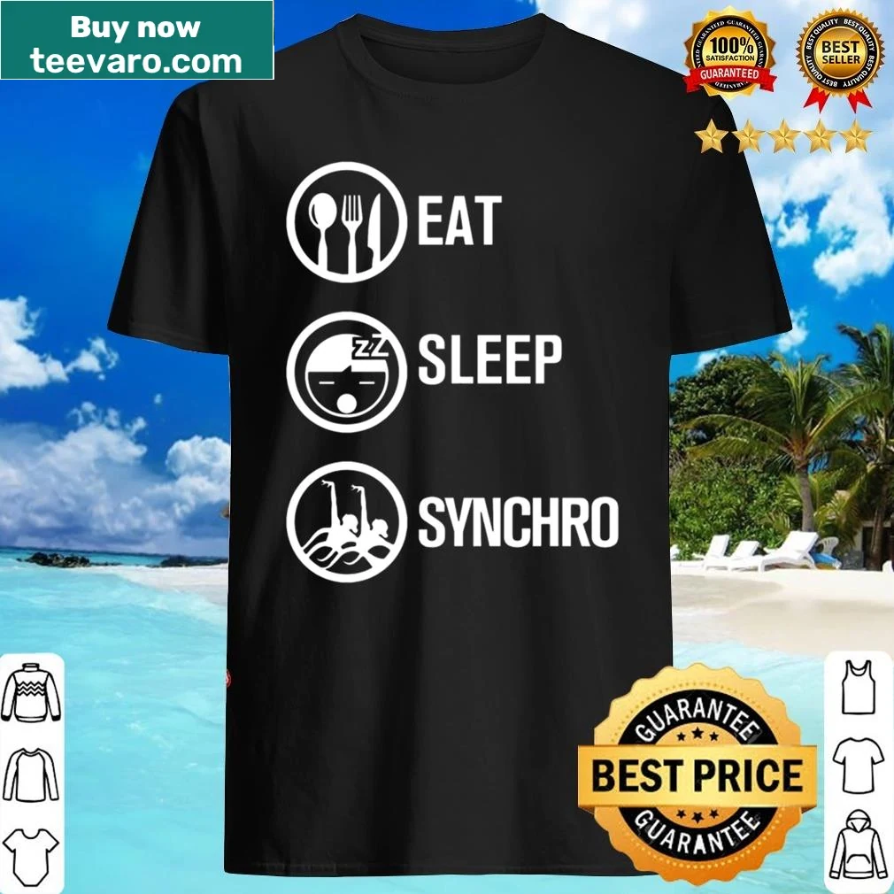 Shirt with 'Eat Sleep Syncro' phrase in bold lettering