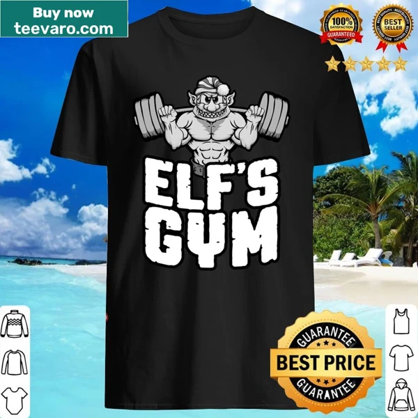 Playful Christmas-themed squat design for gym enthusiasts