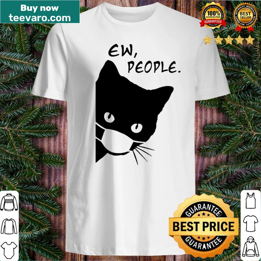 Pullover shirt featuring a peeking black cat with funny text