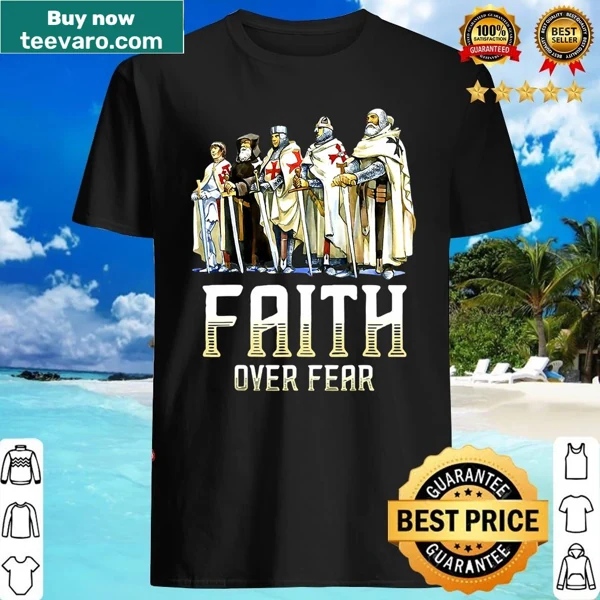 Faith Over Fear shirt with Christian flag design