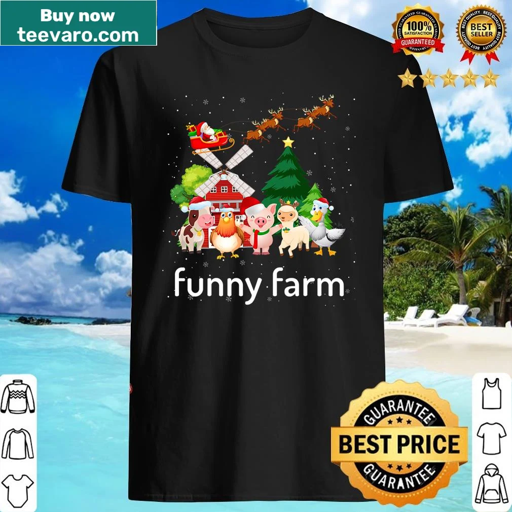 Cute cartoon shirt with farm animals and ornaments for kids