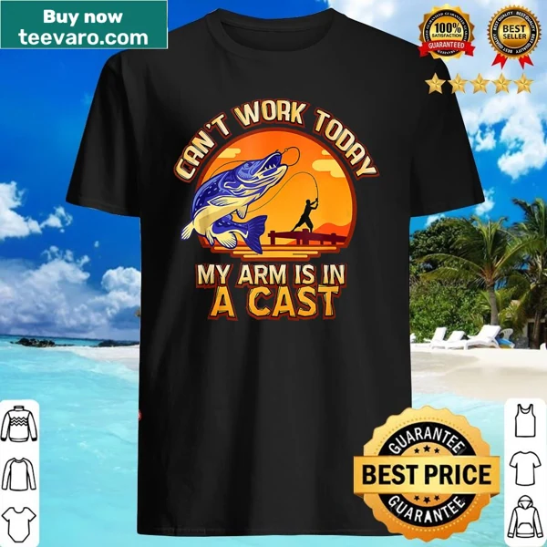 Funny fishing tank top with cast arm graphic