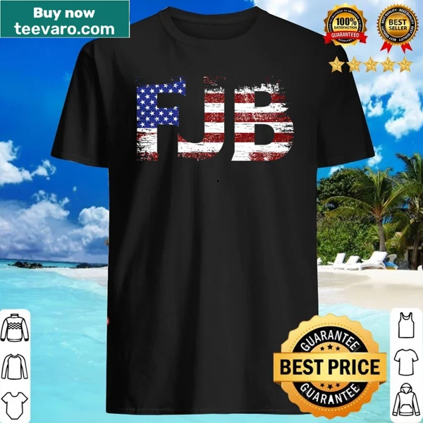 Edgy T-shirt with American flag and 'Fuck You Biden' text