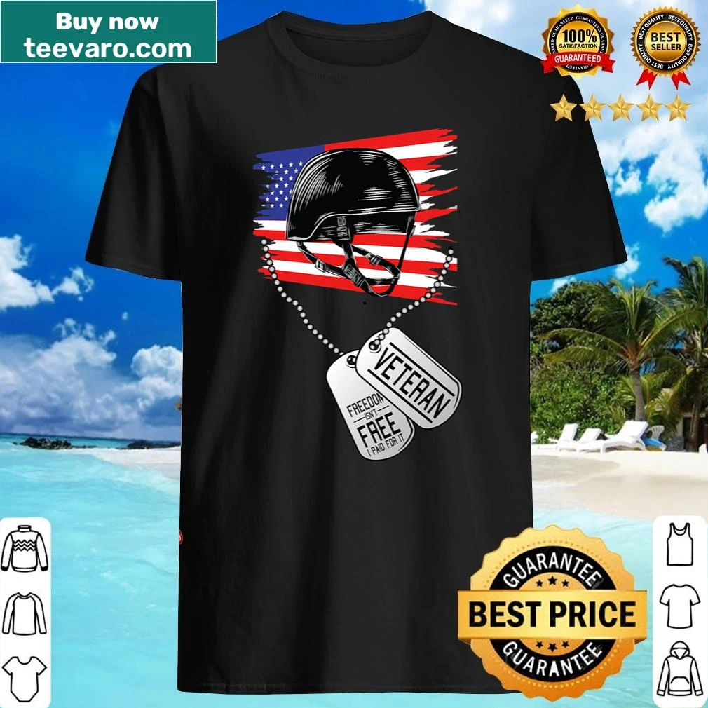 Patriotic shirt with 'Freedom Isn't Free' and American flag design