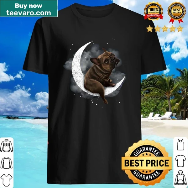 Illustration of a French Bulldog sitting on the moon