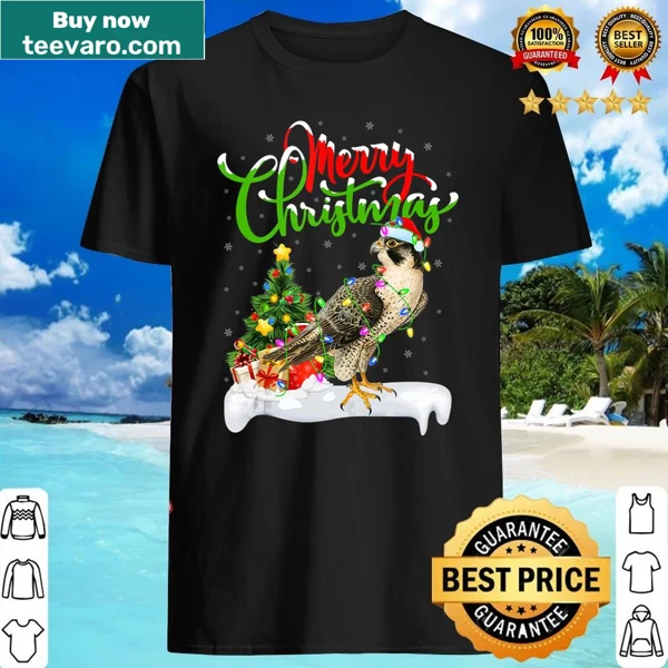 Tank top with a falcon decorated with Christmas lights