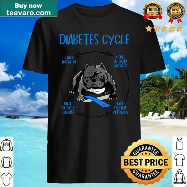 Pibull on bicycle shirt with diabetes awareness theme