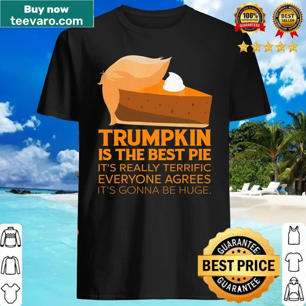Funny 'Trumpkin Pie' phrase on a Halloween Thanksgiving shirt