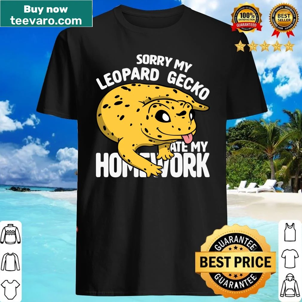 Leopard gecko-themed shirt with playful text for gecko owners.