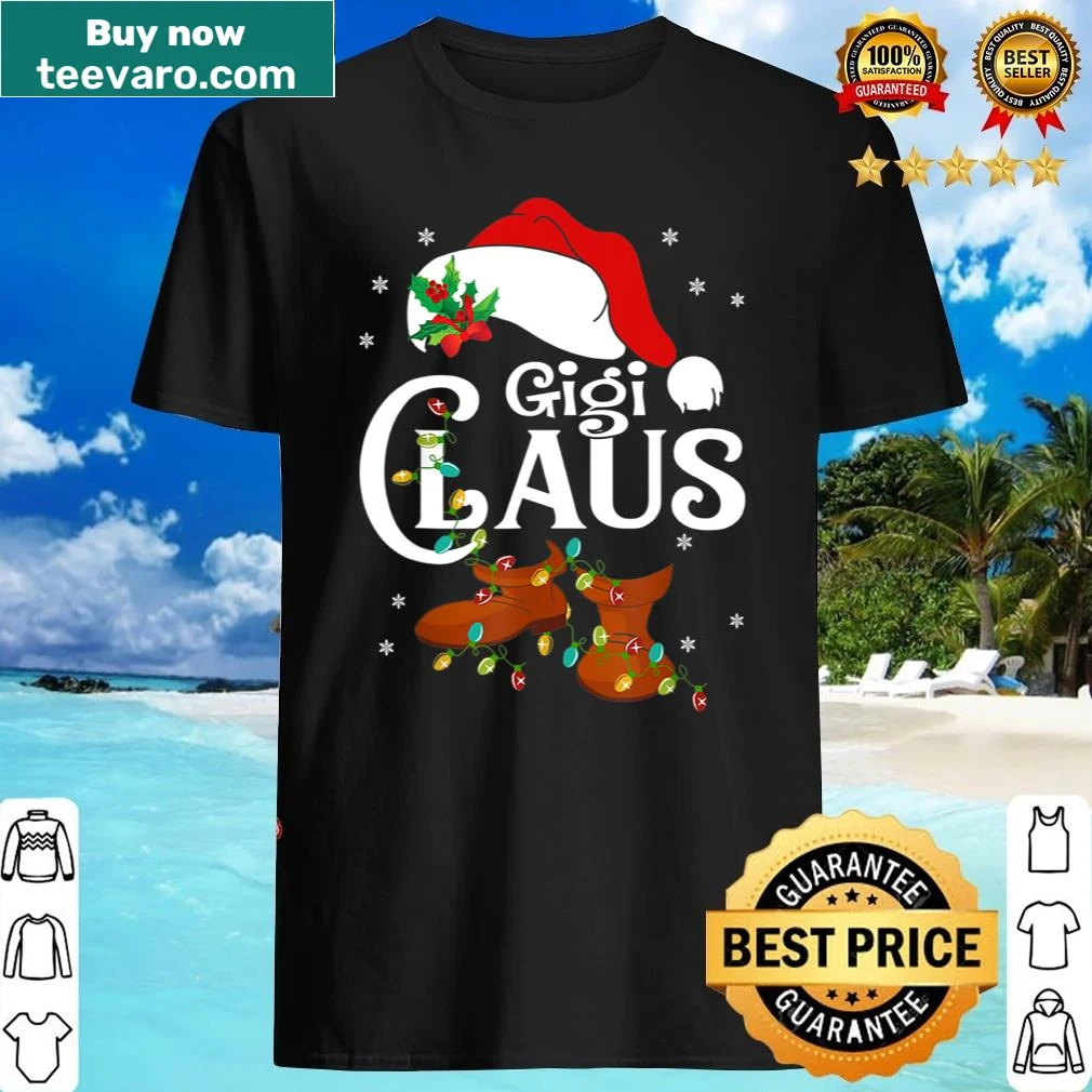 Cheerful Gigi Claus pajama shirt with festive holiday design