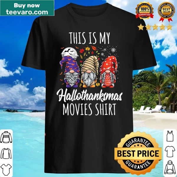 Funny shirt with gnomes celebrating Halloween and Thanksgiving