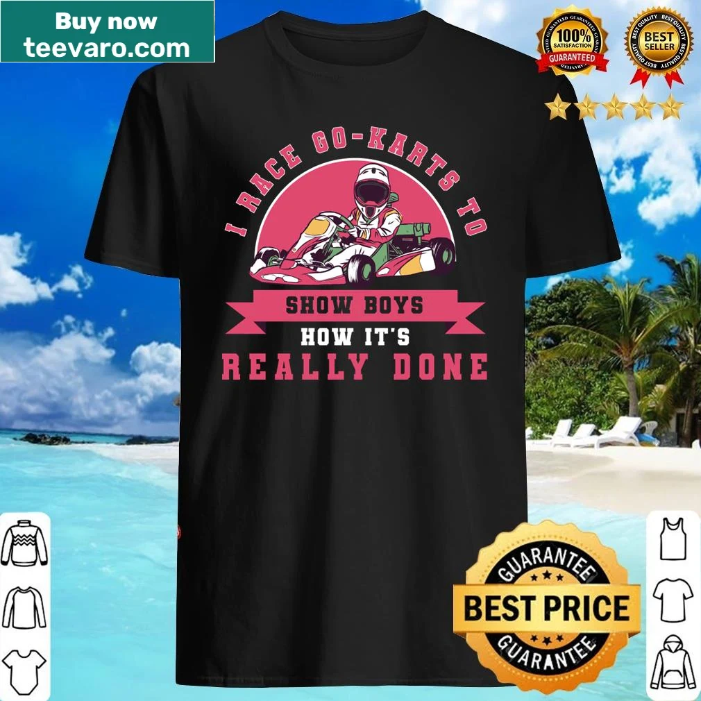 Dynamic Gokart Race shirt featuring a girl kart racer