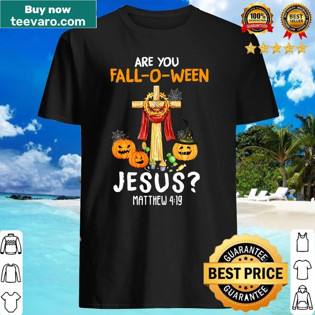 Playful Halloween-themed shirt with faith-based text