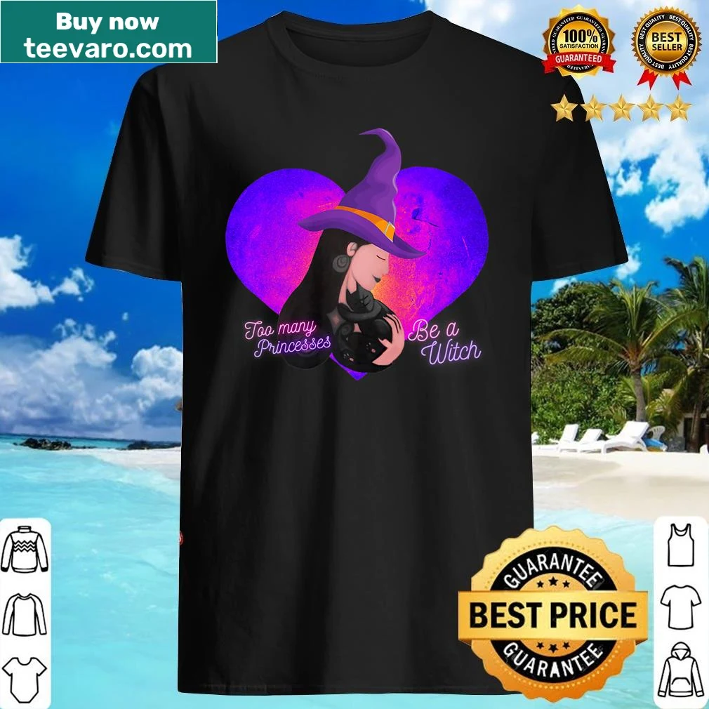 Cute Halloween shirt with a black cat, heart, and moon design