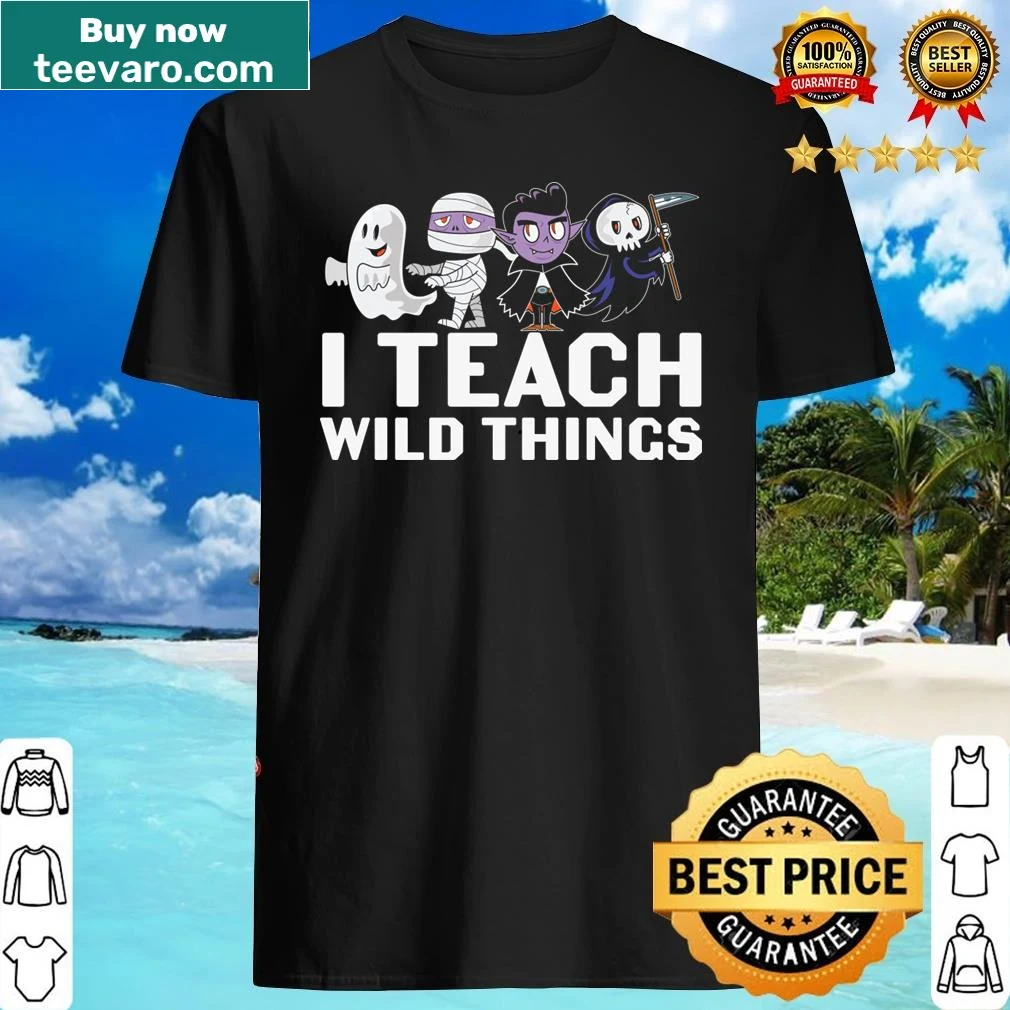 Funny teacher shirt with Halloween monster theme