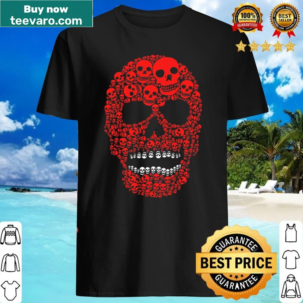 Creepy skull design shirt perfect for Halloween fans