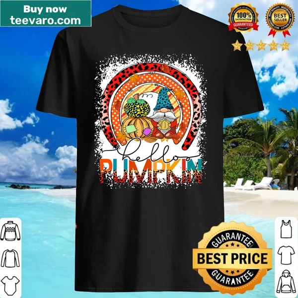 Thanksgiving shirt with gnomes and pumpkins, featuring blessed and grateful text