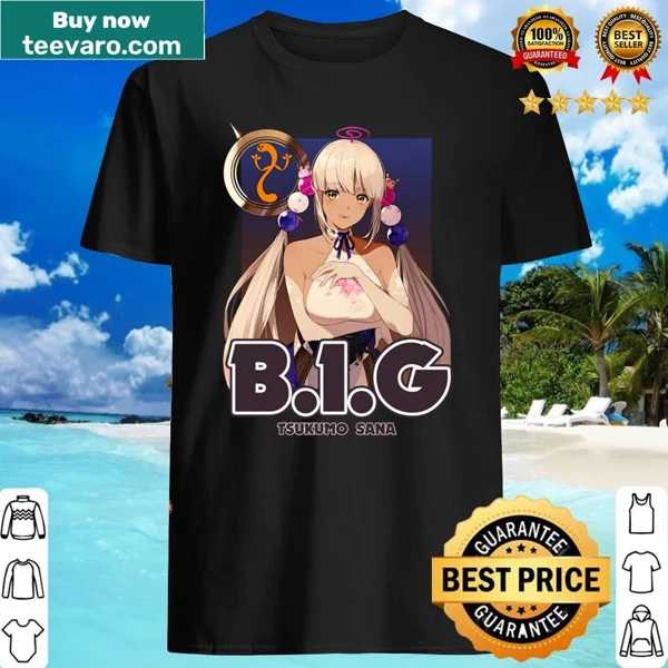 Illustration of Tsukumo Sana from Hololive En on a big shirt