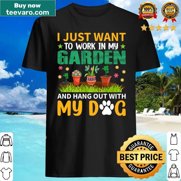 Sentimental gardening and dog-themed long sleeve shirt